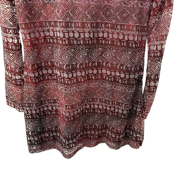 Yest Burn Out Velvet Mini Dress Long Sleeve Lined Sheer See Through Witchy 6 - Picture 3 of 11